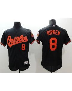 Orioles #8 Cal Ripken Black Flexbase Authentic Collection Stitched MLB Jersey
