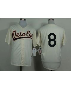 Orioles #8 Cal Ripken Cream 1954 Turn Back The Clock Stitched MLB Jersey