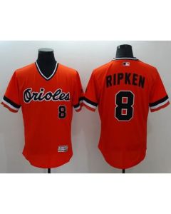 Orioles #8 Cal Ripken Orange Flexbase Authentic Collection Cooperstown Stitched MLB Jersey