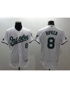 Orioles #8 Cal Ripken White Celtic Flexbase Authentic Collection Stitched MLB Jersey