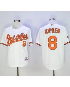 Orioles #8 Cal Ripken White Cool Base Stitched MLB Jersey