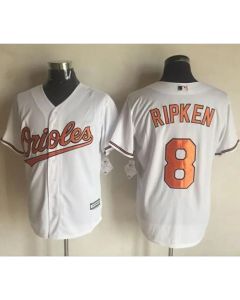 Orioles #8 Cal Ripken White New Cool Base Stitched MLB Jersey