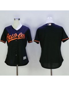 Orioles Blank Black Women's Alternate Stitched MLB Jersey