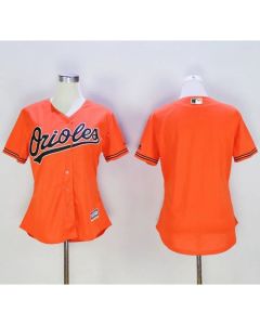 Orioles Blank Orange Women's Alternate Stitched MLB Jersey