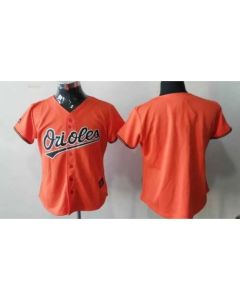 Orioles Blank Orange Women's Fashion Stitched MLB Jersey