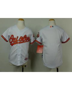 Orioles Blank White Cool Base Stitched Youth MLB Jersey