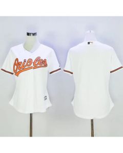 Orioles Blank White Women's Home Stitched MLB Jersey