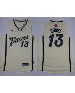 Pacers #13 Paul George Cream 2015-2016 Christmas Day Stitched NBA Jersey