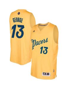 Pacers #13 Paul George Gold 2016-2017 Christmas Day Stitched NBA Jersey