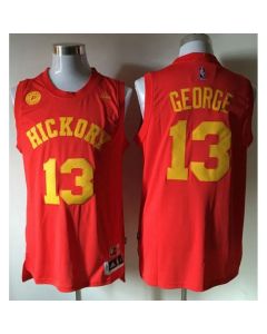 Pacers #13 Paul George Red Hickory Stitched NBA Jersey