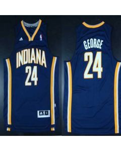 Pacers #24 Paul George Navy Blue Road Stitched NBA Jersey