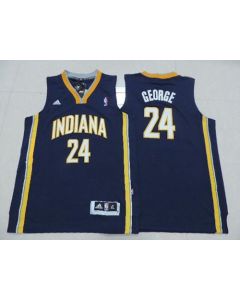 Pacers #24 Paul George Navy Blue Youth Stitched NBA Jersey