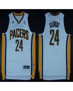 Pacers #24 Paul George White Home Stitched NBA Jersey