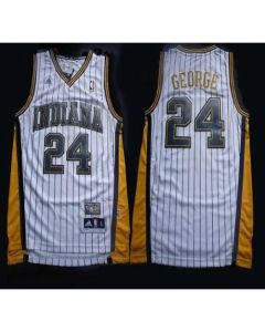 Pacers #24 Paul George White Throwback Stitched NBA Jersey