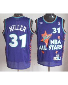 Pacers #31 Reggie Miller Purple 1995 All Star Throwback Stitched NBA Jersey