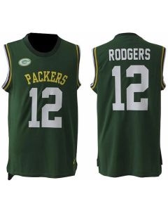 Packers #12 Aaron Rodgers Green Team Color Men's Stitched NFL Limited Tank Top Jersey