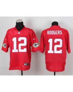 Packers #12 Aaron Rodgers Red Men's Stitched NFL Elite QB Practice Jersey