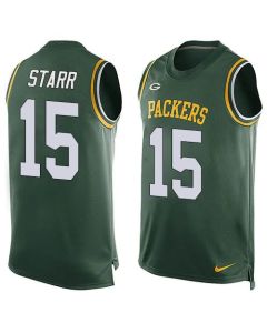 Packers #15 Bart Starr Green Team Color Men's Stitched NFL Limited Tank Top Jersey