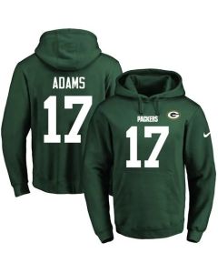 Packers #17 Davante Adams Green Name & Number Pullover NFL Hoodie