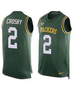 Packers #2 Mason Crosby Green Team Color Men's Stitched NFL Limited Tank Top Jersey