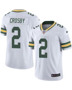 Packers #2 Mason Crosby White Men's Stitched NFL Limited Rush Jersey