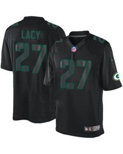 Packers #27 Eddie Lacy Black Men's Stitched NFL Impact Limited Jersey