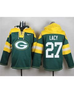 Packers #27 Eddie Lacy Green Player Pullover NFL Hoodie