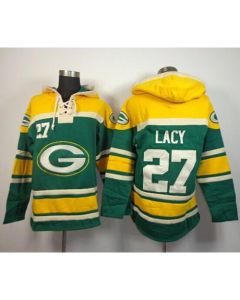 Packers #27 Eddie Lacy Green Sawyer Hoodie Sweatshirt NFL Hoodie