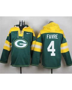 Packers #4 Brett Favre Green Player Pullover NFL Hoodie