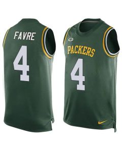 Packers #4 Brett Favre Green Team Color Men's Stitched NFL Limited Tank Top Jersey