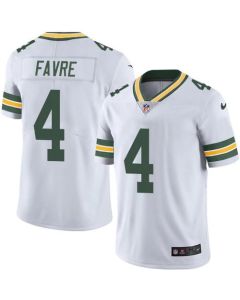 Packers #4 Brett Favre White Youth Stitched NFL Limited Rush Jersey