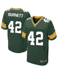 Packers #42 Morgan Burnett Green Team Color Men's Stitched NFL Elite Jersey