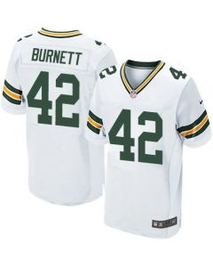 Packers #42 Morgan Burnett White Men's Stitched NFL Elite Jersey