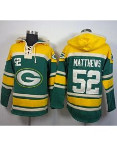 Packers #52 Clay Matthews Green Sawyer Hoodie Sweatshirt NFL Hoodie