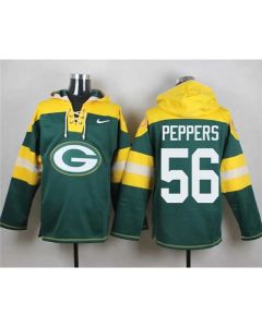 Packers #56 Julius Peppers Green Player Pullover NFL Hoodie