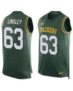 Packers #63 Corey Linsley Green Team Color Men's Stitched NFL Limited Tank Top Jersey