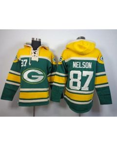 Packers #87 Jordy Nelson Green Sawyer Hoodie Sweatshirt NFL Hoodie