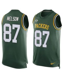 Packers #87 Jordy Nelson Green Team Color Men's Stitched NFL Limited Tank Top Jersey