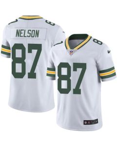 Packers #87 Jordy Nelson White Men's Stitched NFL Limited Rush Jersey