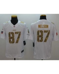 Packers #87 Jordy Nelson White Men's Stitched NFL Limited Salute to Service Jersey
