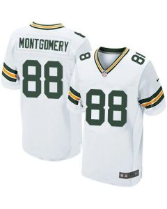 Packers #88 Ty Montgomery White Men's Stitched NFL Elite Jersey
