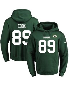 Packers #89 Jared Cook Green Name & Number Pullover NFL Hoodie