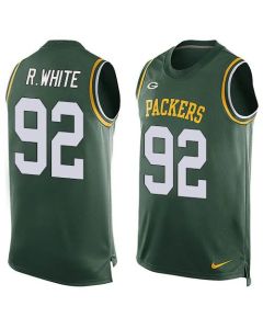 Packers #92 Reggie White Green Team Color Men's Stitched NFL Limited Tank Top Jersey