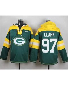 Packers #97 Kenny Clark Green Player Pullover NFL Hoodie