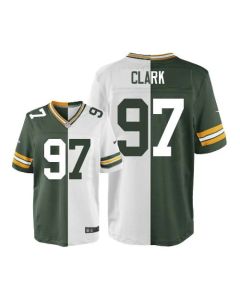 Packers #97 Kenny Clark Green/White Men's Stitched NFL Elite Split Jersey