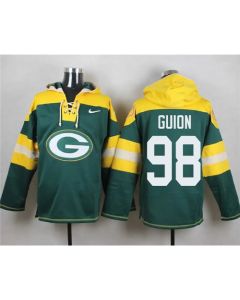 Packers #98 Letroy Guion Green Player Pullover NFL Hoodie