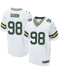 Packers #98 Letroy Guion White Men's Stitched NFL Elite Jersey