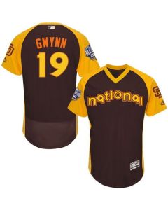 Padres #19 Tony Gwynn Brown Flexbase Authentic Collection 2016 All-Star National League Stitched MLB Jersey