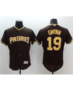 Padres #19 Tony Gwynn Brown Flexbase Authentic Collection Stitched MLB Jersey
