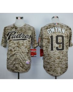 Padres #19 Tony Gwynn Camo Alternate 2 Cool Base Stitched MLB Jersey